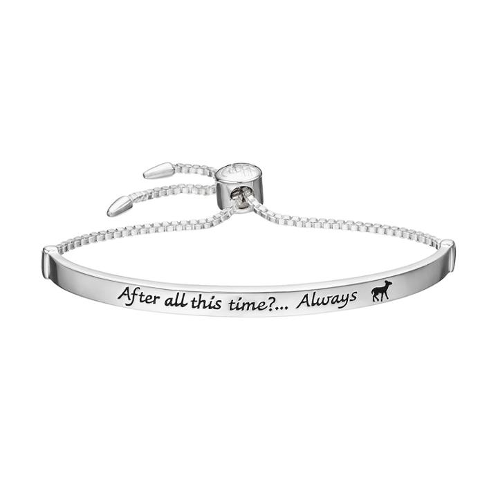 Harry Potter Silver Plated After All This Time Lariat Bracelet, Women's