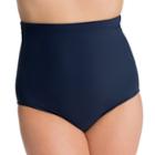 Women's Upstream High-waisted Swim Brief Bottoms, Size: 10, Blue (navy)