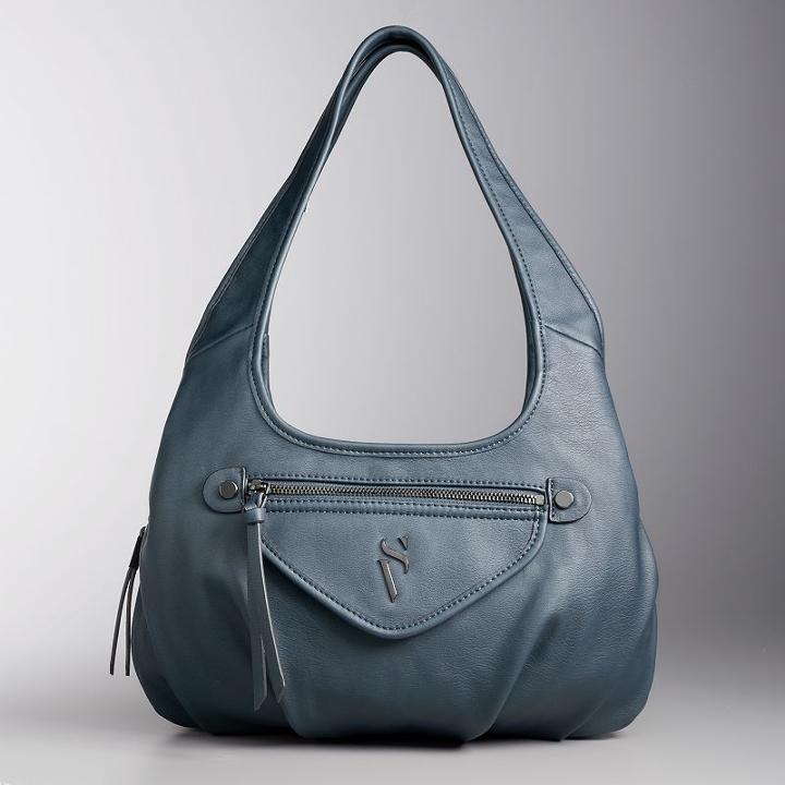 Simply Vera Vera Wang Sidekick Satchel, Women's, Med Blue