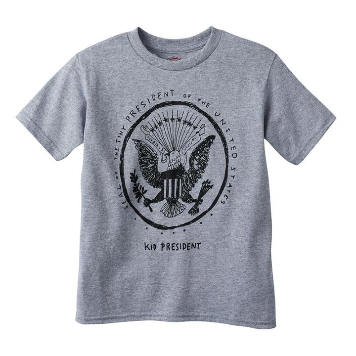 Boys 4-7 Kid President Seal Graphic Tee, Size: S (4), Grey