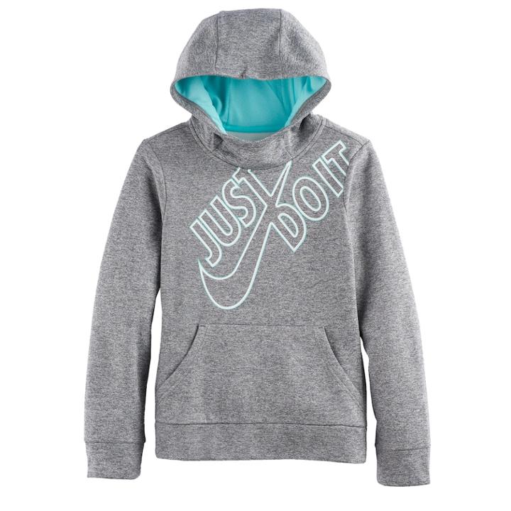 Girls 7-16 Nike Therma Hoodie, Size: Large, Grey Other