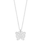 Sterling Silver Filigree Butterfly Pendant Necklace, Women's, Size: 18