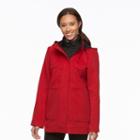 Women's Croft & Barrow&reg; Hooded Peacoat, Size: Large, Med Red