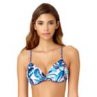 Juniors' California Sunshine Twist-front Bust Enhancer Push-up Bikini Top, Women's, Size: Xl, Adventure Ready