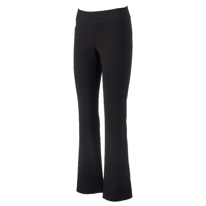Women's Apt. 9&reg; Millennium Bootcut Dress Pants, Size: 8, Black