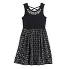 Girls 7-16 So&reg; Criss-cross Back Mixed Media Dress, Size: Xxl/16, Oxford