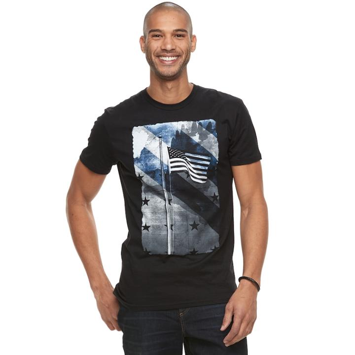 Men's Apt. 9&reg; American Flag Graphic Tee, Size: Xl, Black