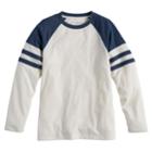 Boys 8-20 Urban Pipeline Varsity Stripe Raglan Tee, Size: Medium, White