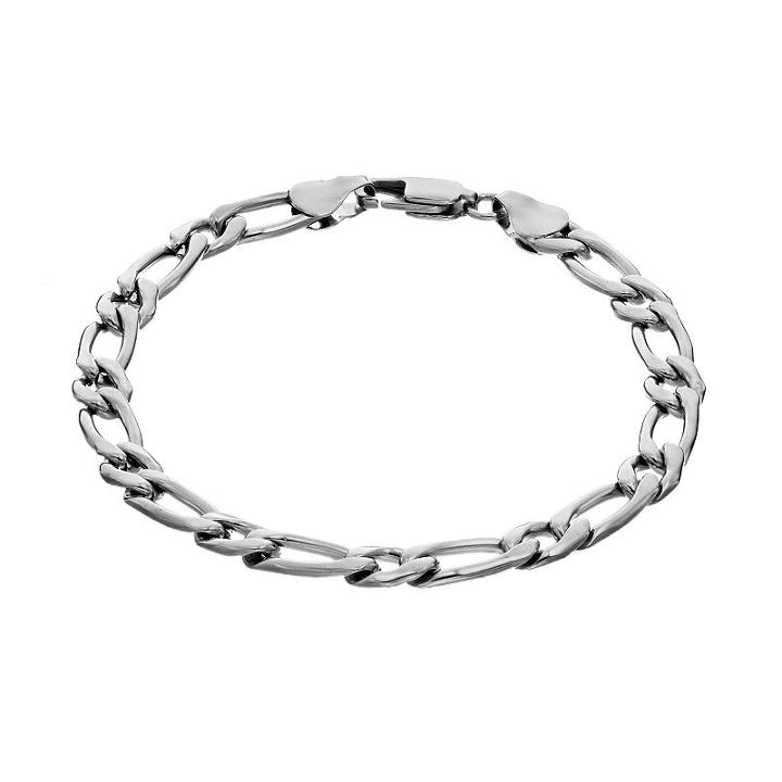 Steel City Stainless Steel Oval Link Bracelet, Women's, Size: 7.5, Grey