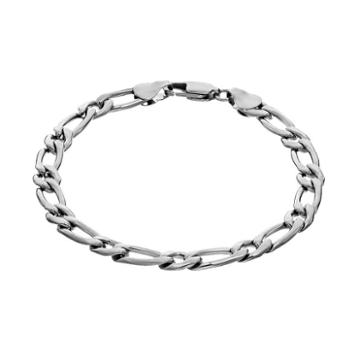 Steel City Stainless Steel Oval Link Bracelet, Women's, Size: 7.5, Grey