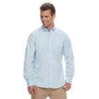 Men's Sonoma Goods For Life&trade; Modern-fit Long Sleeve Solid Poplin Button-down Shirt, Size: Xl, Light Blue