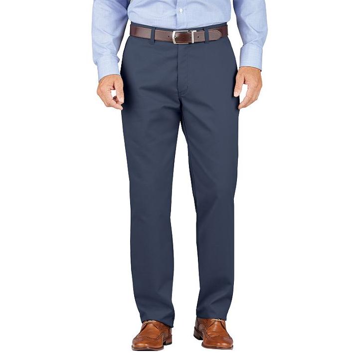 Men's Dickies Relaxed-fit Comfort-waist Khaki Dress Pants, Size: 32x34, Dark Blue