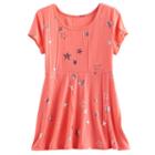 Girls 7-16 & Plus Size So&reg; Patterned Swing Legging Tee, Size: 20 1/2, Brt Orange