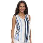Women's Apt. 9&reg; V-neck Tank, Size: Medium, Med Blue