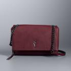 Simply Vera Vera Wang Garrison Double Entry Flap Crossbody Bag, Women's, Dark Pink
