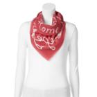 Sonoma Goods For Life&trade; Usa Map Home Bandana Scarf, Women's, Dark Red