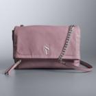 Simply Vera Vera Wang Garrison Double Entry Flap Crossbody Bag, Women's, Med Purple
