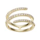 Fleur Cubic Zirconia Spiral Multi Row Ring, Women's, Size: 7, Yellow