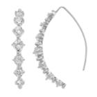 Simply Vera Vera Wang Crystal Threader Earrings, Women's, Silver