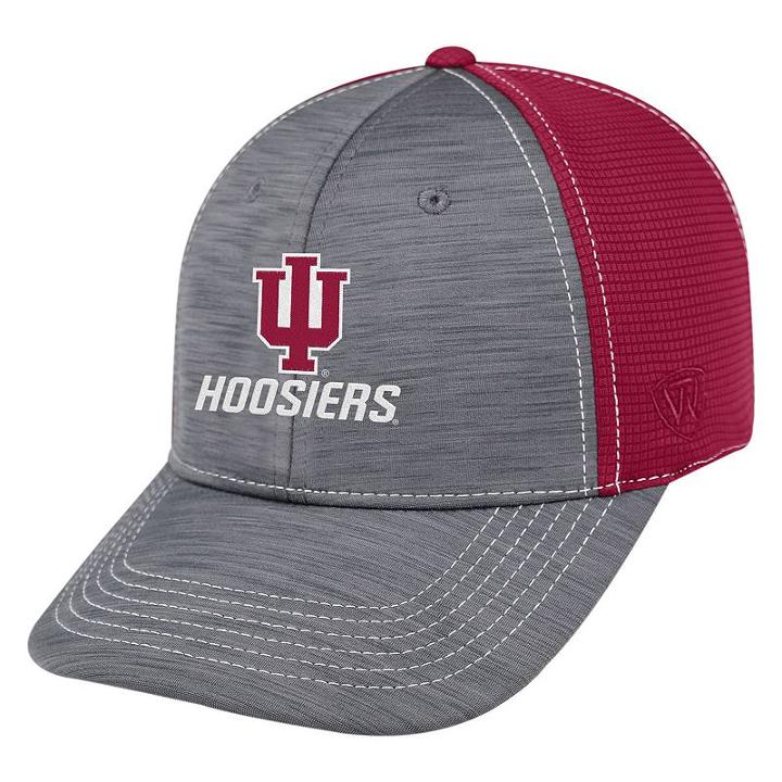 Adult Top Of The World Indiana Hoosiers Upright Performance One-fit Cap, Men's, Med Grey