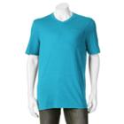 Men's Croft & Barrow&reg; Signature Pocket V-neck Tee, Size: Xl, Turquoise/blue (turq/aqua)