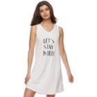 Women's Apt. 9&reg; Printed V-neck Chemise, Size: Large, Light Pink