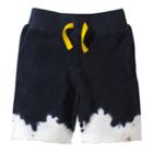 Baby Boy Burt's Bees Baby Organic Dip-dye Knit Terry Board Shorts, Size: 0-3 Months, Blue (navy)