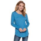 Women's Apt. 9&reg; Essential Crewneck Tee, Size: Small, Med Blue