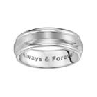 Lovemark Stainless Steel Always And Forever Men's Wedding Band, Size: 9, Grey