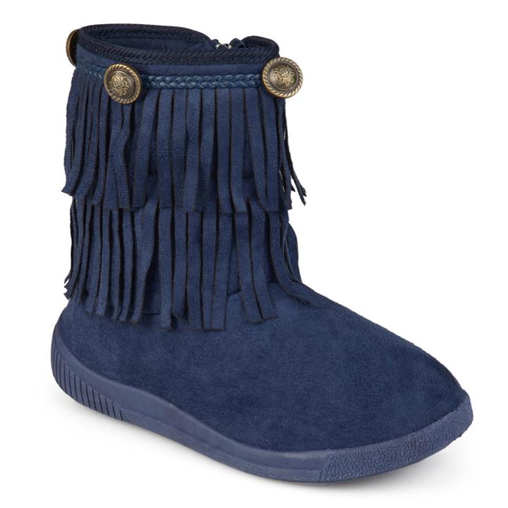 Journee Anza Girls' Ankle Boots, Size: 11, Blue (navy)