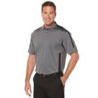 Men's Grand Slam Regular-fit Colorblock Performance Golf Polo, Size: Small, Med Grey