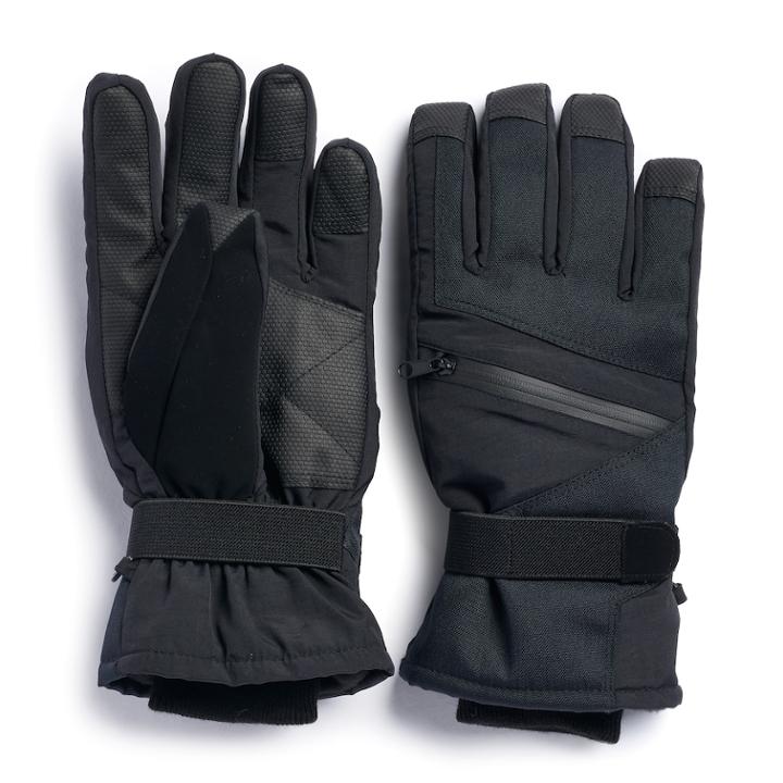 Men's Tek Gear&trade; Heattek Ski Gloves, Size: S/m, Black