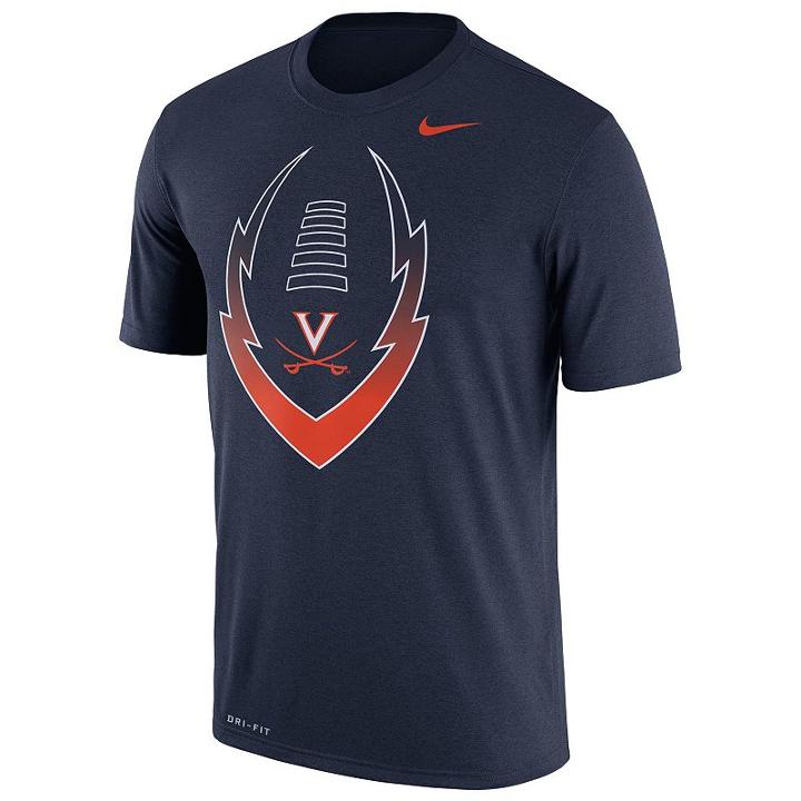 Men's Nike Virginia Cavaliers Legend Football Icon Dri-fit Tee, Size: Xxl, Multicolor