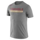 Men's Nike Florida State Seminoles Basketball Practice Dri-fit Tee, Size: Xl, Dark Grey