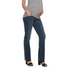 Maternity A:glow Full Belly Panel Slim Bootcut Jeans, Women's, Size: 8 Sh-mat, Dark Blue