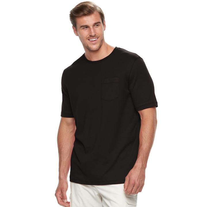 Big & Tall Croft & Barrow&reg; Classic-fit Easy-care Interlock Tee, Men's, Size: L Tall, Black