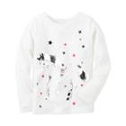 Toddler Girl Carter's Screen-print Graphic Long Sleeve Tee, Size: 2t, White Oth