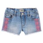 Girls 4-12 Oshkosh B'gosh&reg; Embroidered Denim Shorts, Girl's, Size: 10, Blue Other