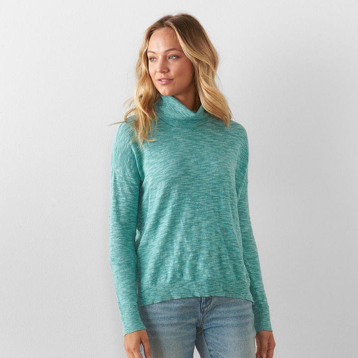 Women's Sonoma Goods For Life&trade; Boxy Turtleneck Sweater, Size: Xs, Light Blue