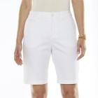 Croft & Barrow Classic Fit Bermuda Shorts - Women's, Size: 8, White
