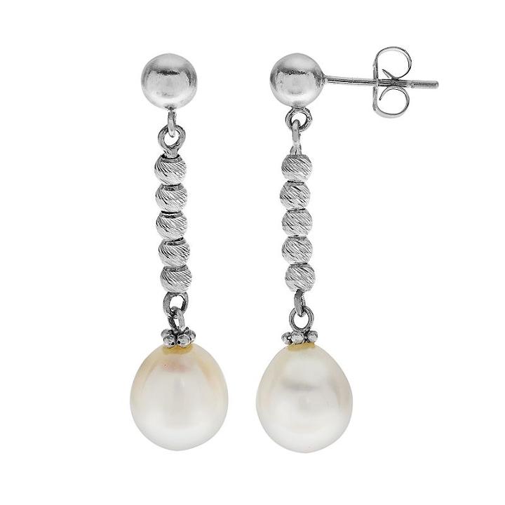 Pearlustre By Imperial Freshwater Cultured Pearl Beaded Linear Drop Earrings, Women's, White