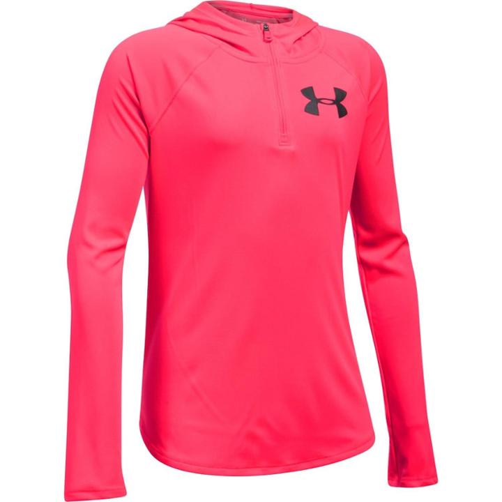 Girls 7-16 Under Armour Tech 1/4-zip Hoodie, Size: Small, Penta Pink