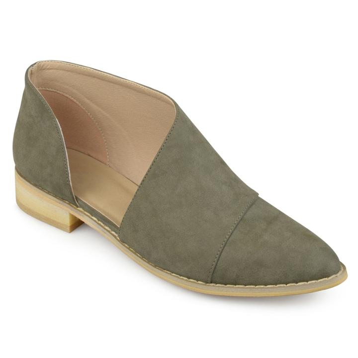 Journee Collection Quelin Women's D'orsay Flats, Size: Medium (7), Dark Green