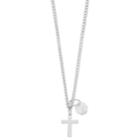 Lc Lauren Conrad Cross Pendant Necklace, Women's, Silver
