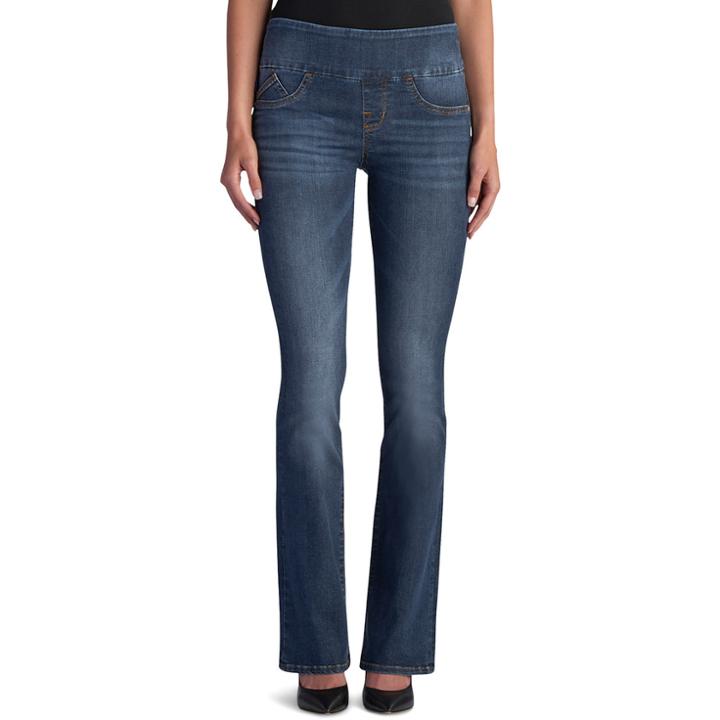 Women's Rock & Republic&reg; Fever Pull-on Bootcut Jeans, Size: 8 T/l, Med Blue