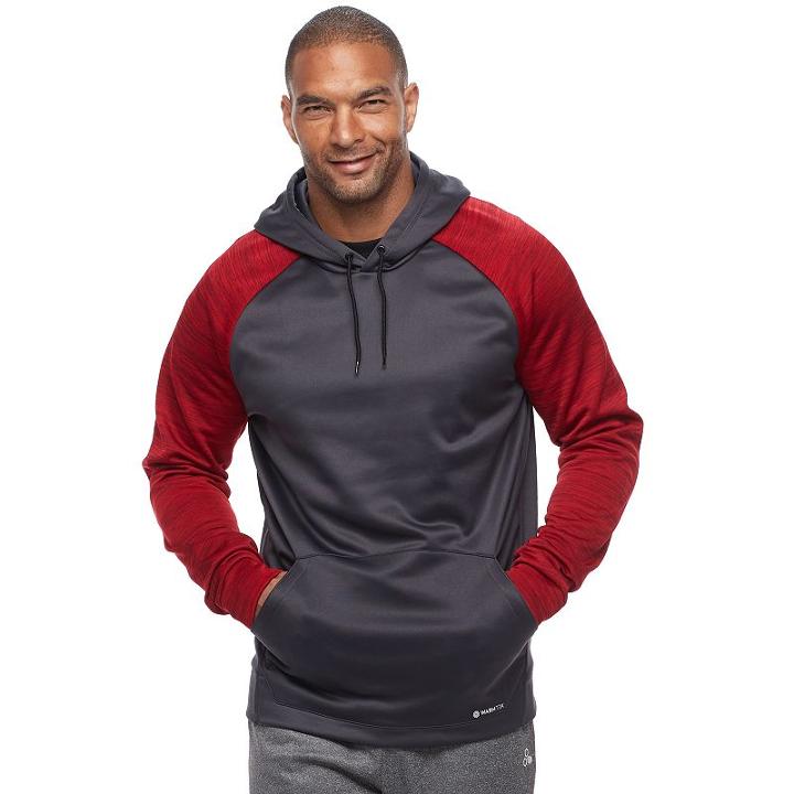 Big & Tall Tek Gear&reg; Warmtek Athletic-fit Space-dyed Performance Fleece Hoodie, Men's, Size: 3xl Tall, Med Red