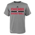 Boys 4-7 Adidas Chicago Bulls Heathered Practice Climalite Tee, Boy's, Size: L(7), Grey