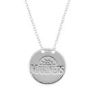 Seattle Mariners Sterling Silver Disc Pendant Necklace, Women's, Size: 16, Grey