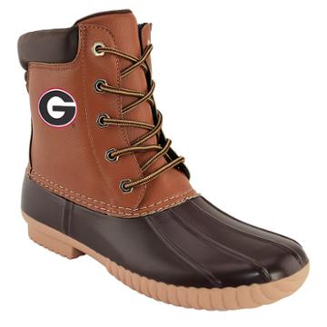 Men's Georgia Bulldogs Duck Boots, Size: 10, Brown