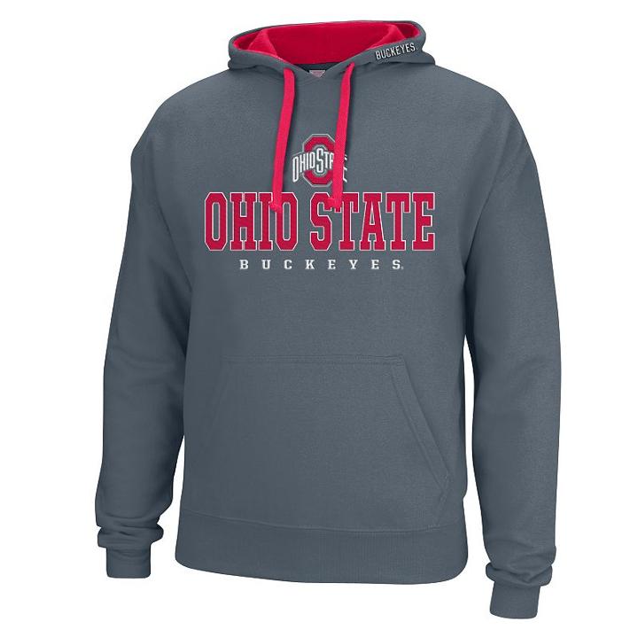 Men's Ohio State Buckeyes Foundation Hoodie, Size: Small, Dark Grey
